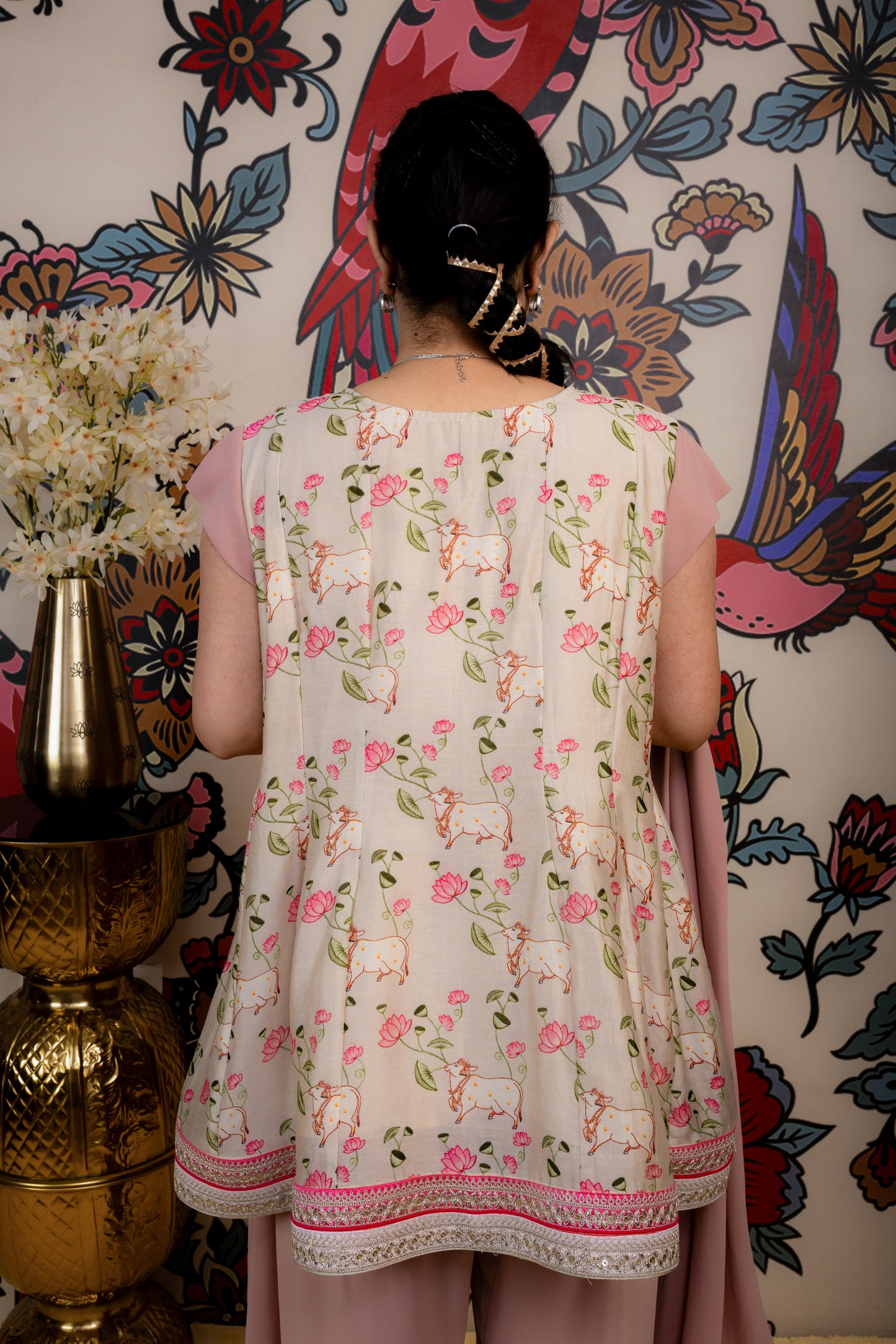 Blush Bloom Masleen Pichwai Suit Set with Dupatta